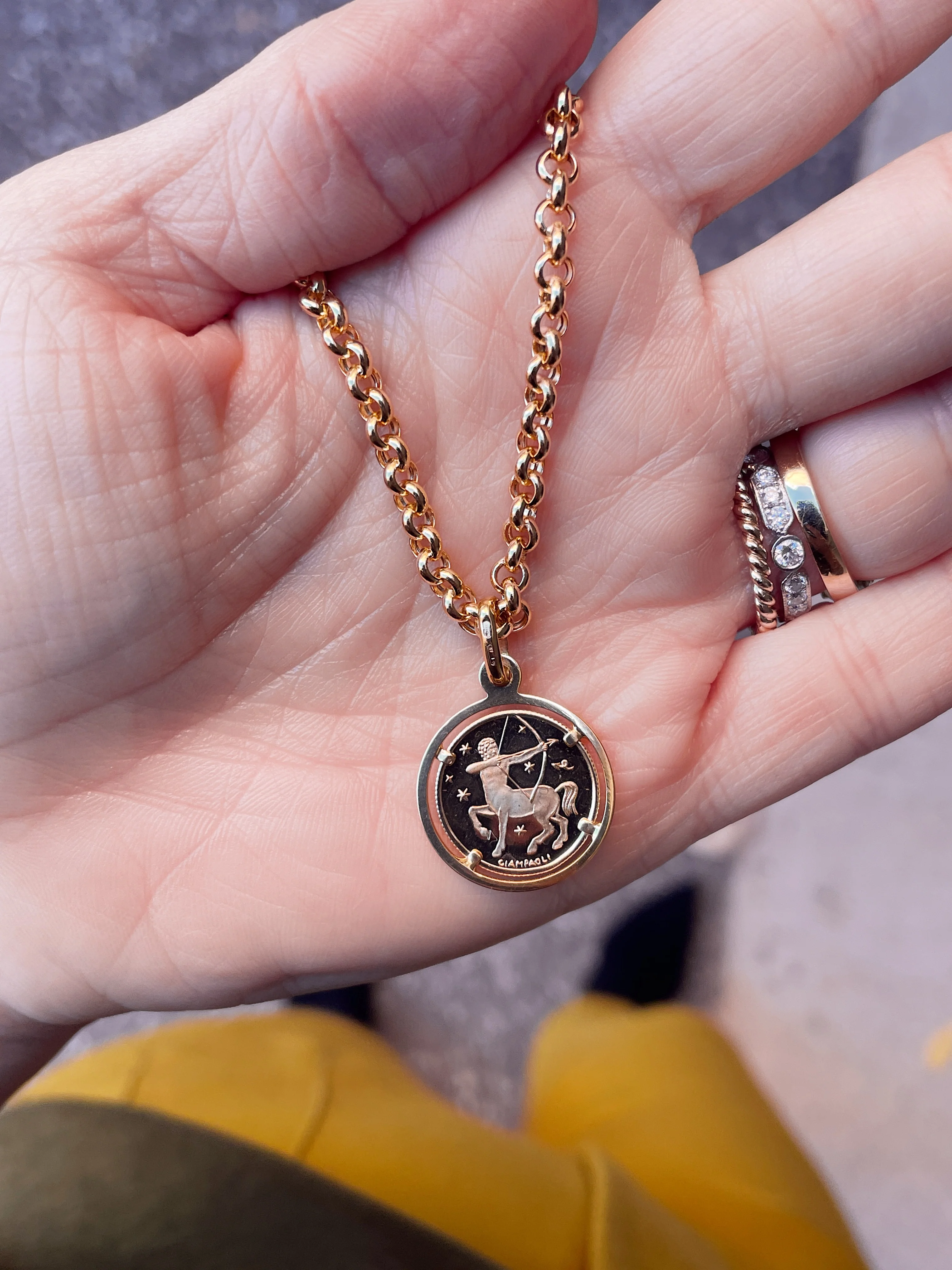 10k Yellow Gold Hollow Rolo Latch Necklace - Image 5