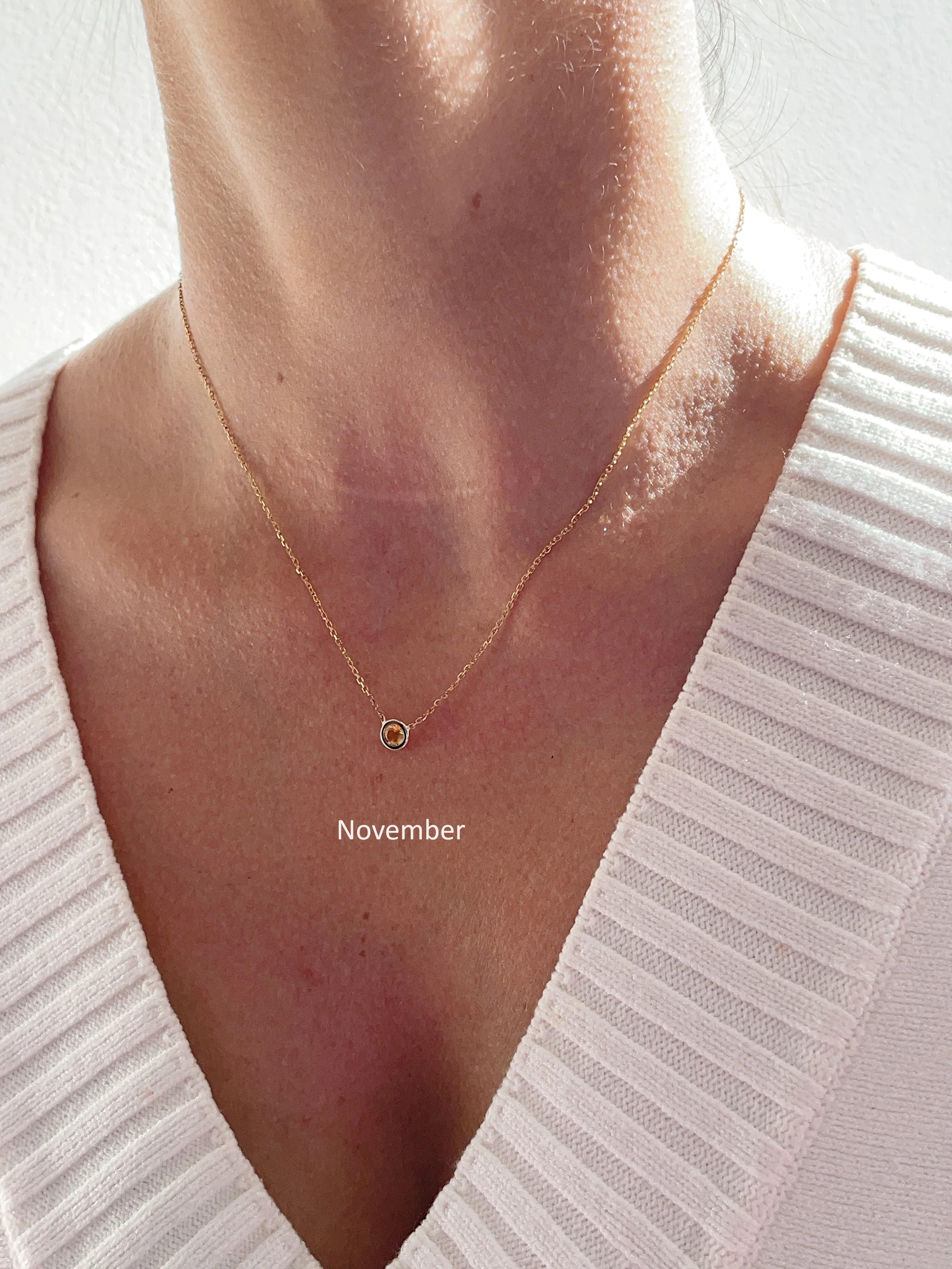 10k Yellow Gold Birthstone Necklace - Image 31