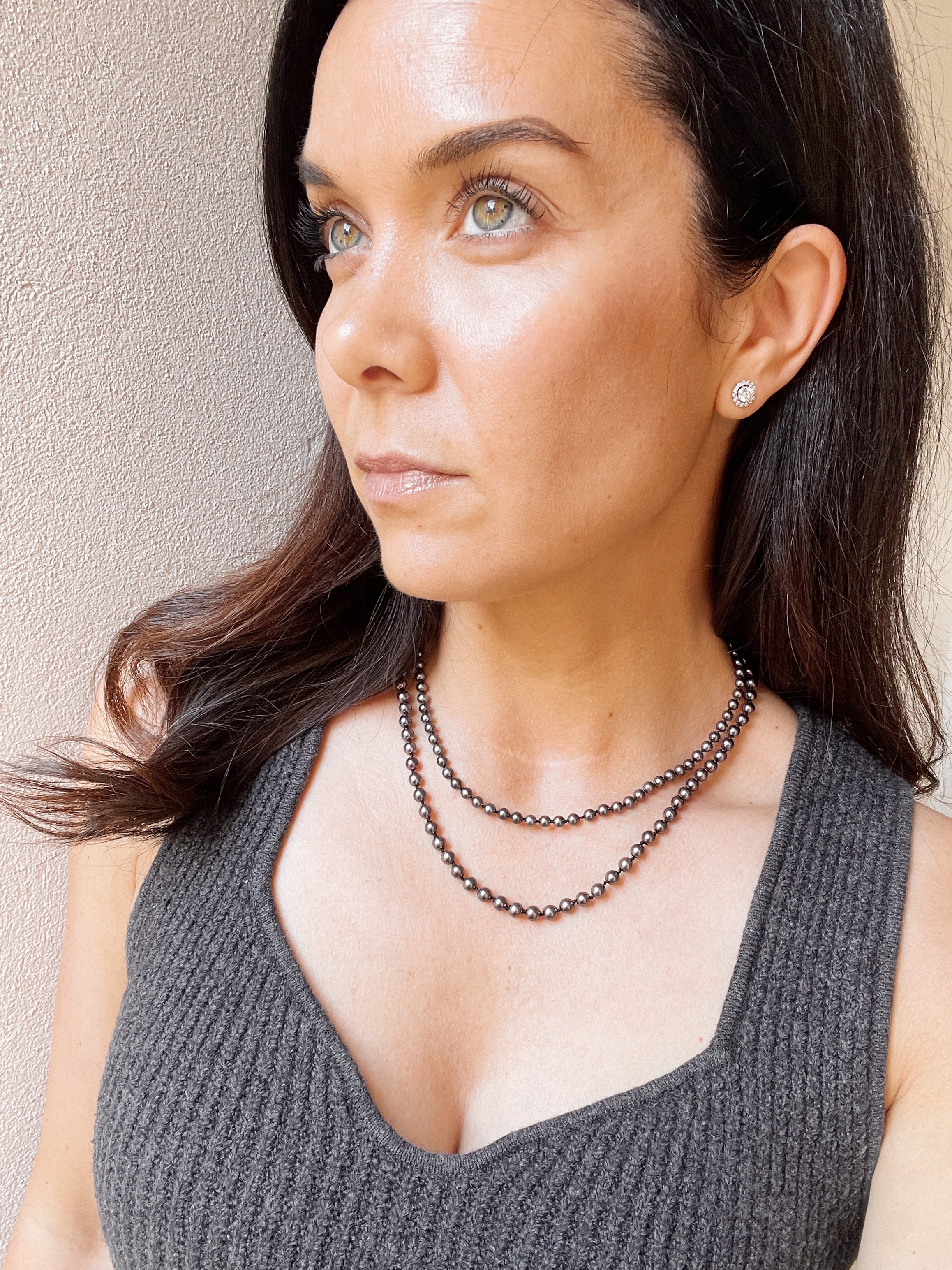10k Cultured Dark Pearl Strand - Image 2