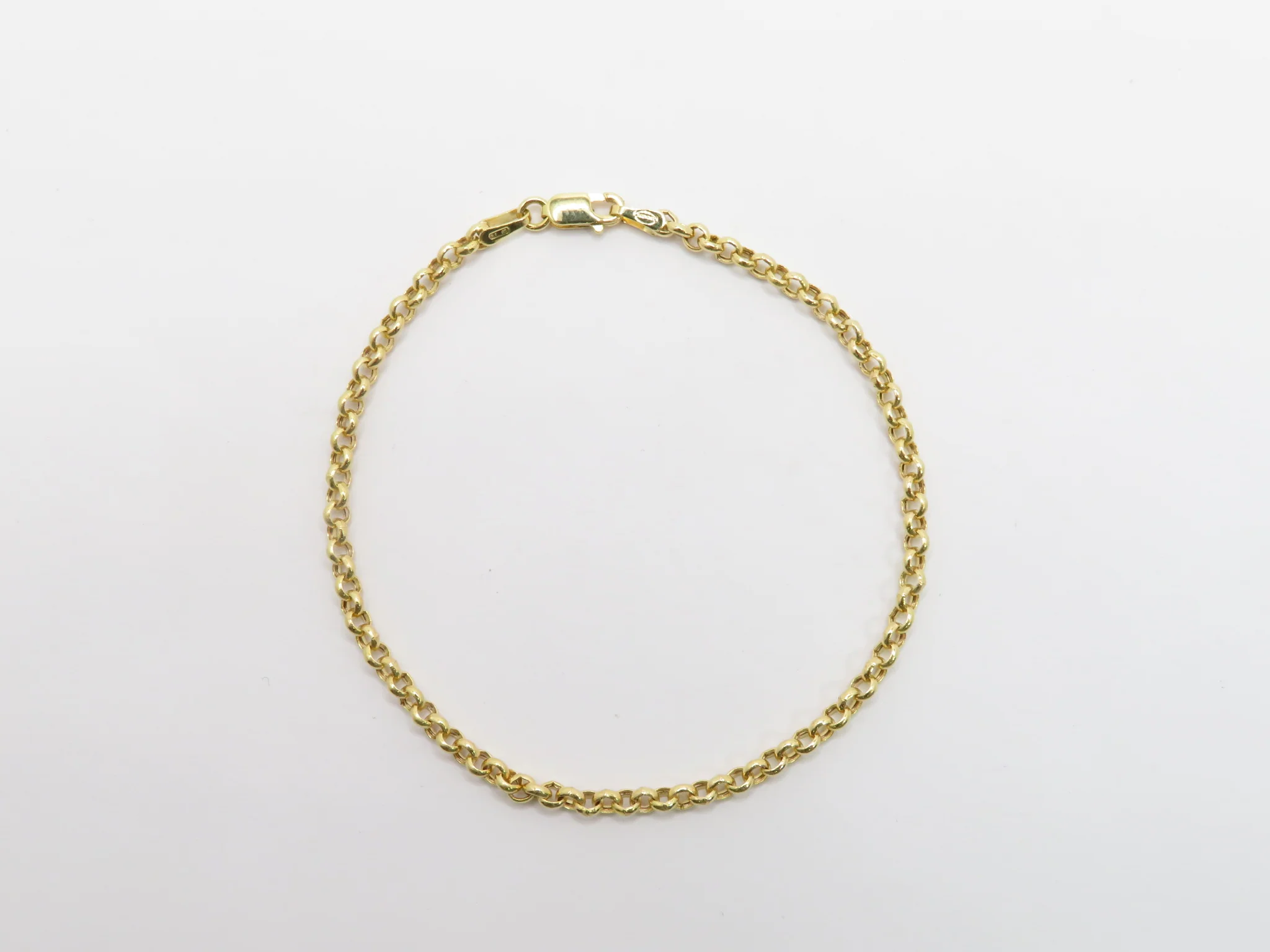 10k Gold Hollow Rolo Bracelet - Image 3