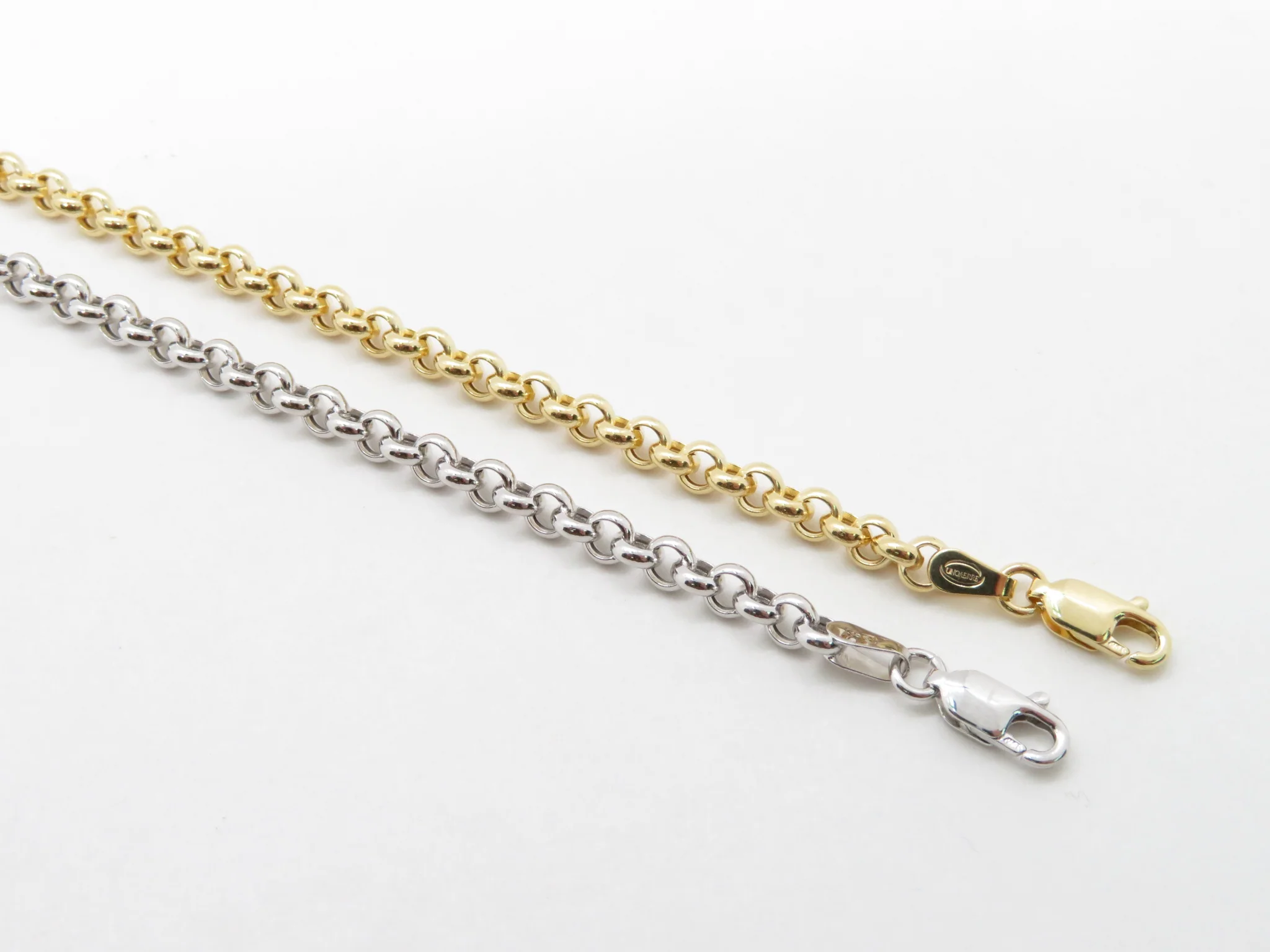 10k Gold Hollow Rolo Bracelet - Image 7