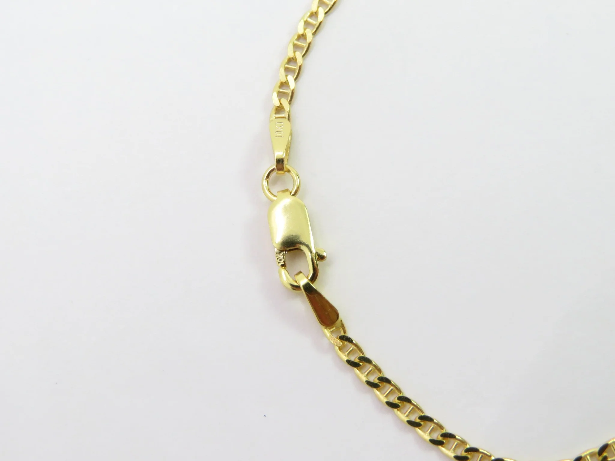 10k Yellow Gold Link Anklet - Image 8