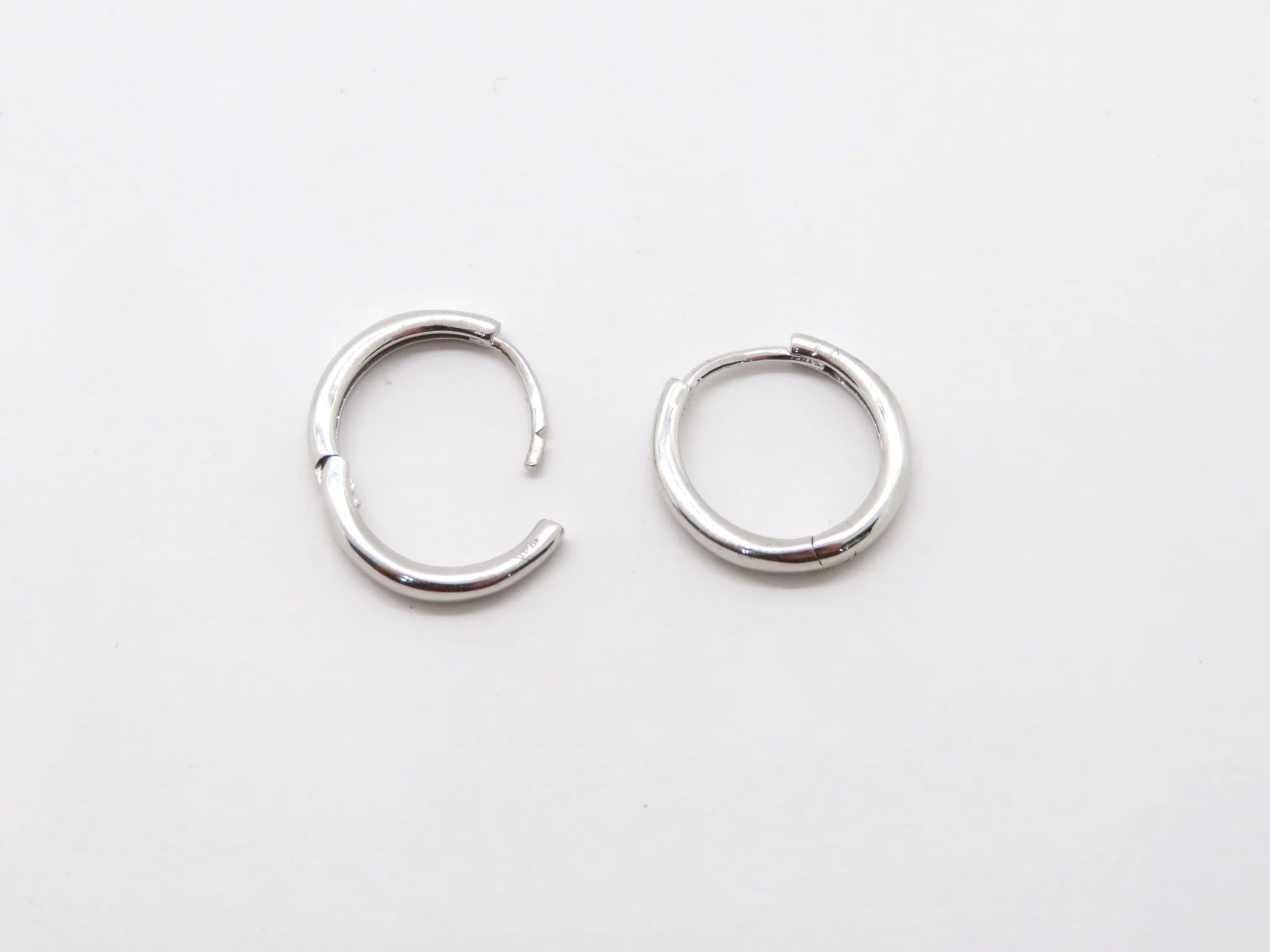 10k Plain Round Gold Huggies - Image 7