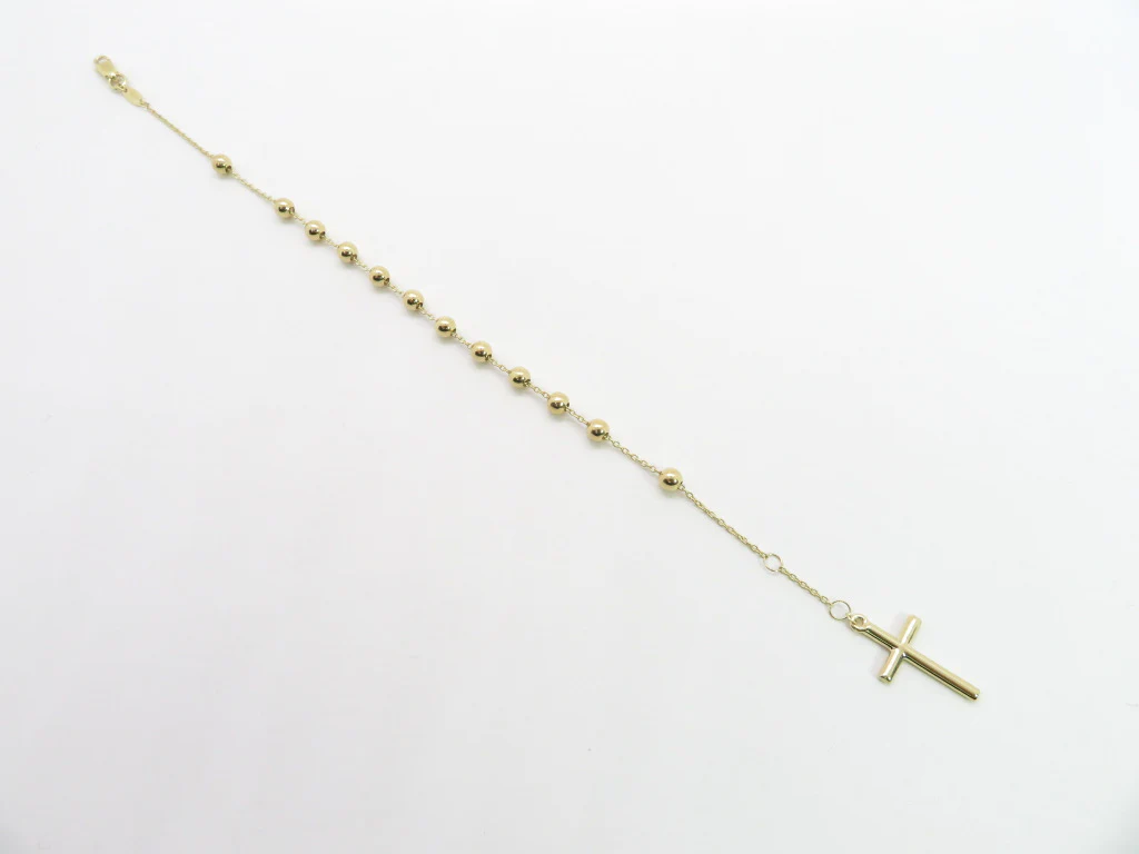 10k Yellow Gold Rosary Bracelet - Image 5