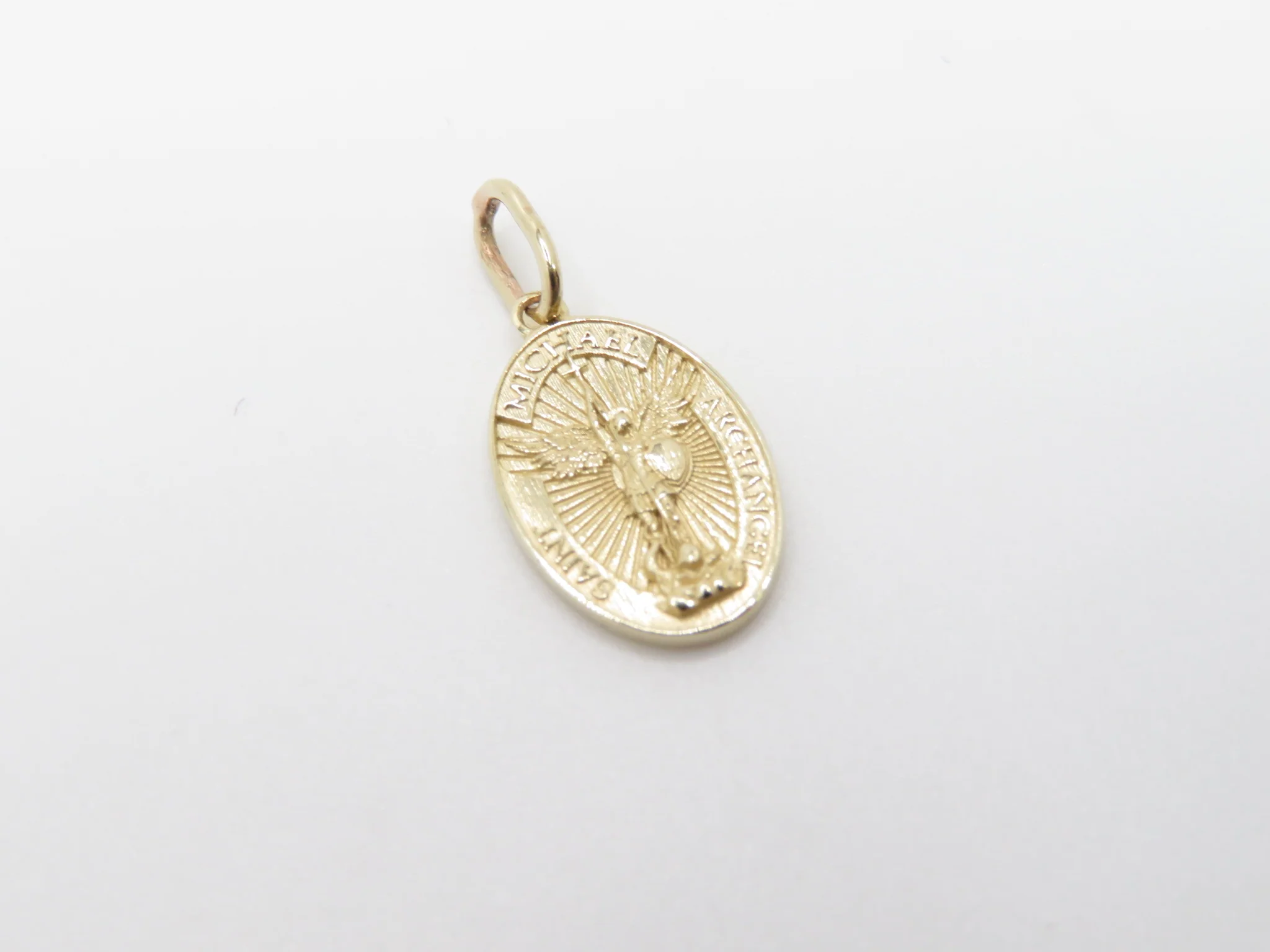 10k Yellow Gold St. Michael Oval Medal