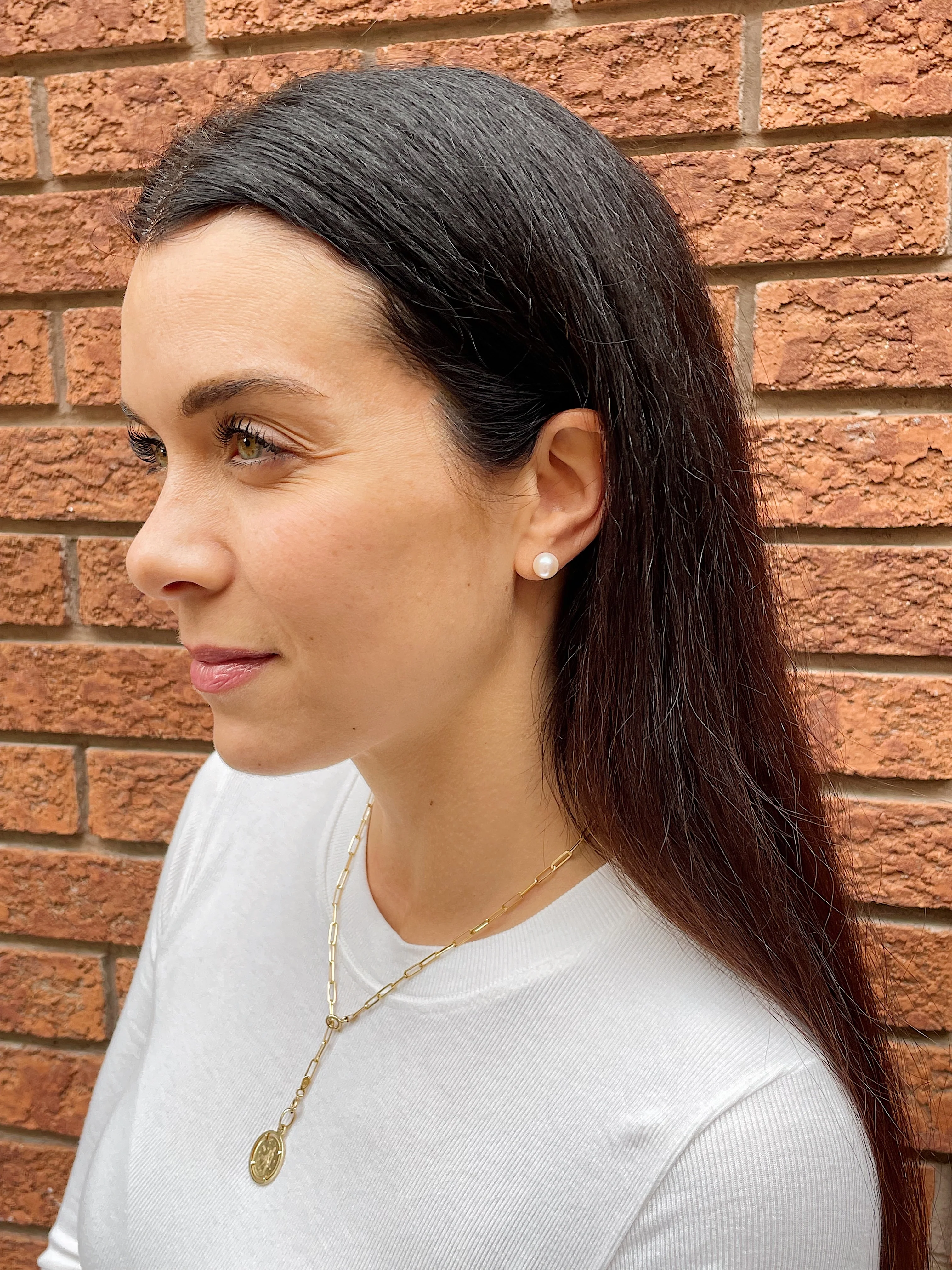 14k Yellow Gold Akoya Pearl Studs - Image 8