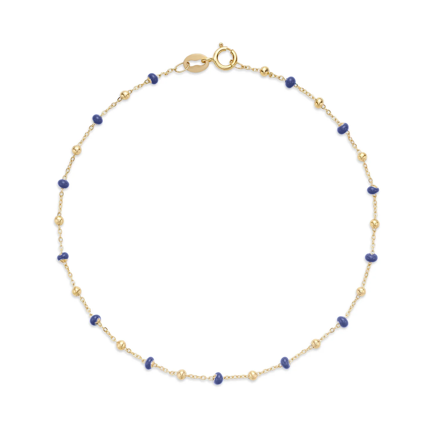 14k Yellow Gold Enamel Bead Collection - Image 8