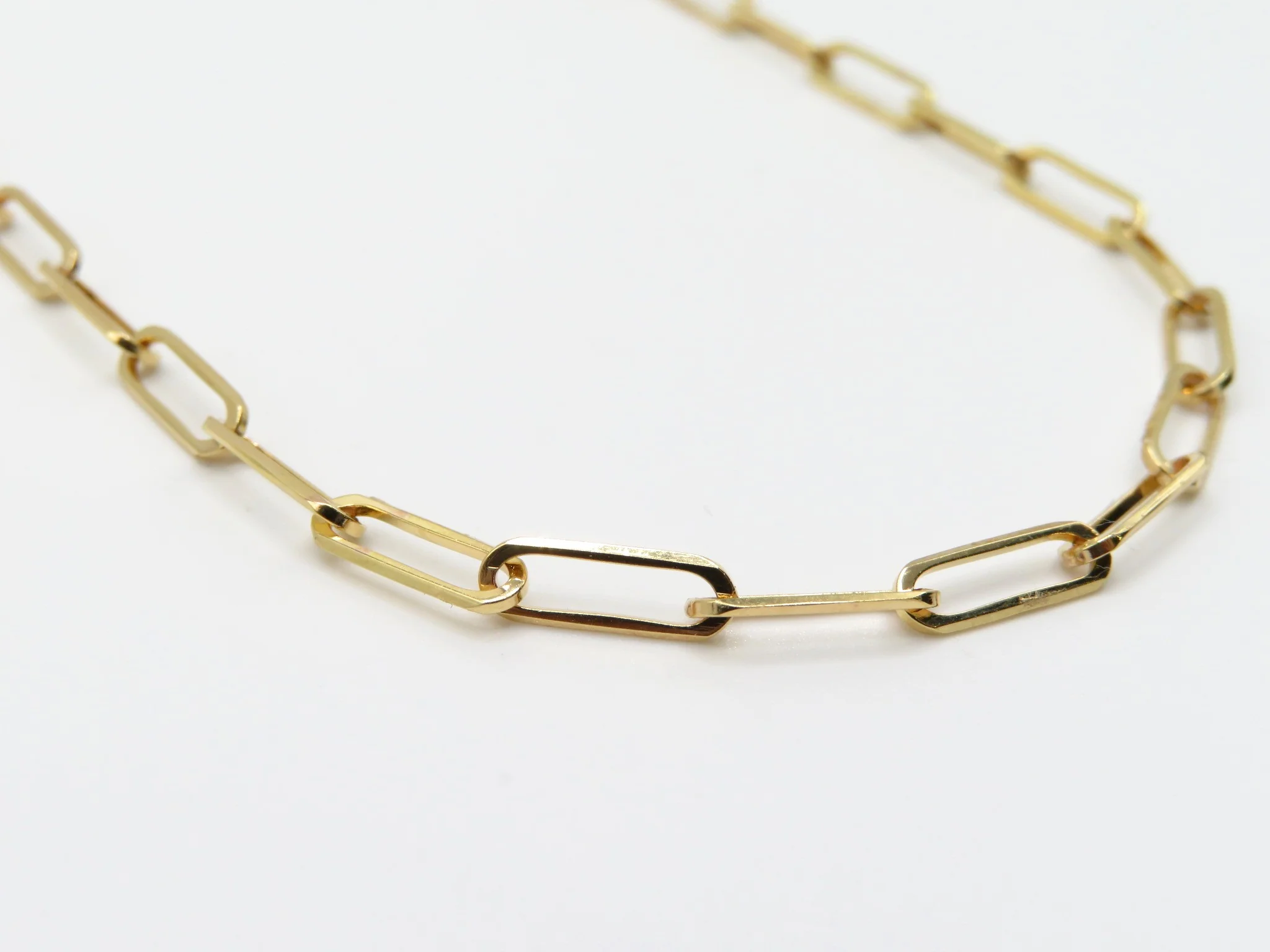 14k Yellow Gold Paperclip Chain - Image 3