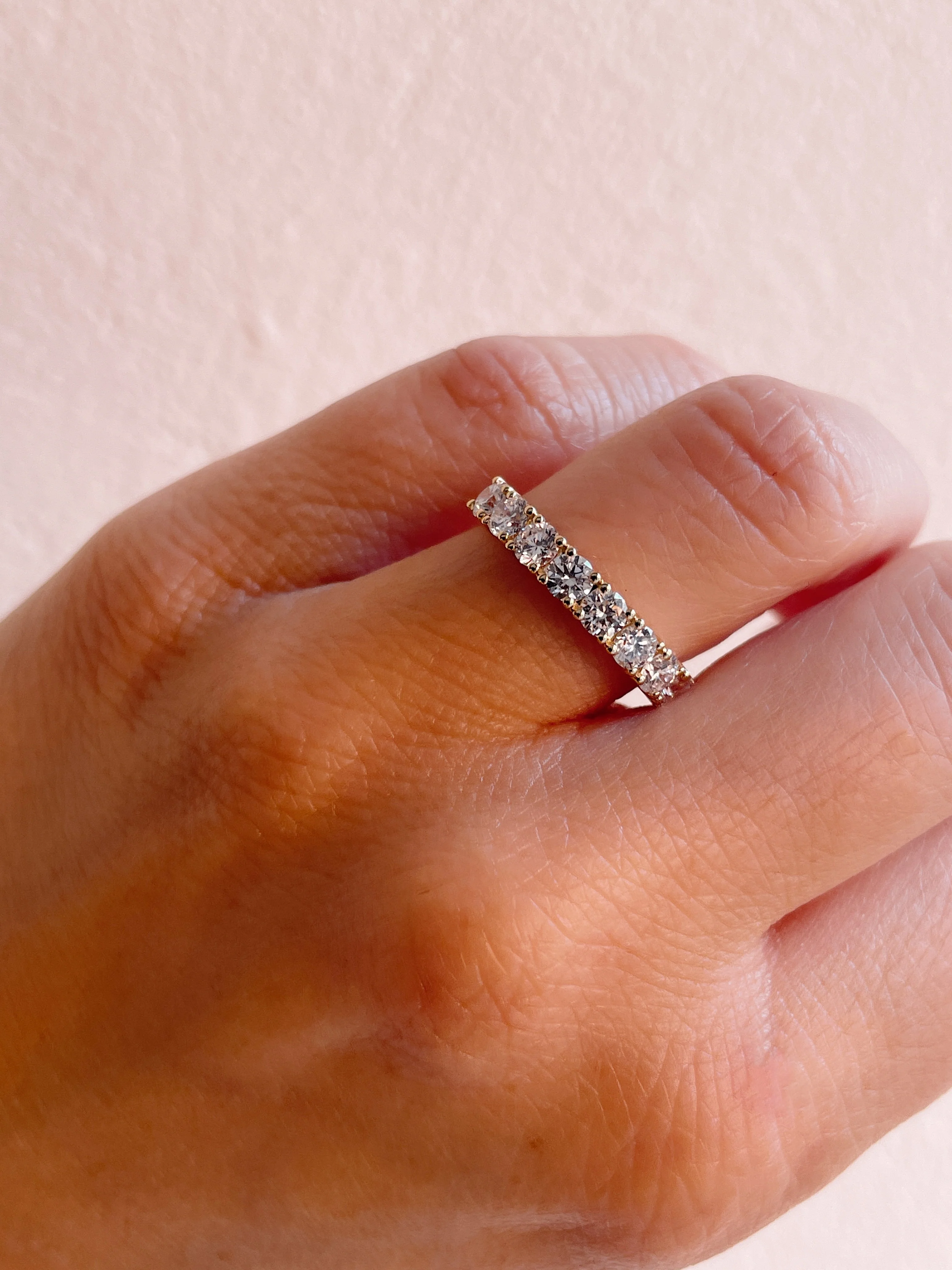 14k Yellow Gold Four Prong Half Eternity - Image 8