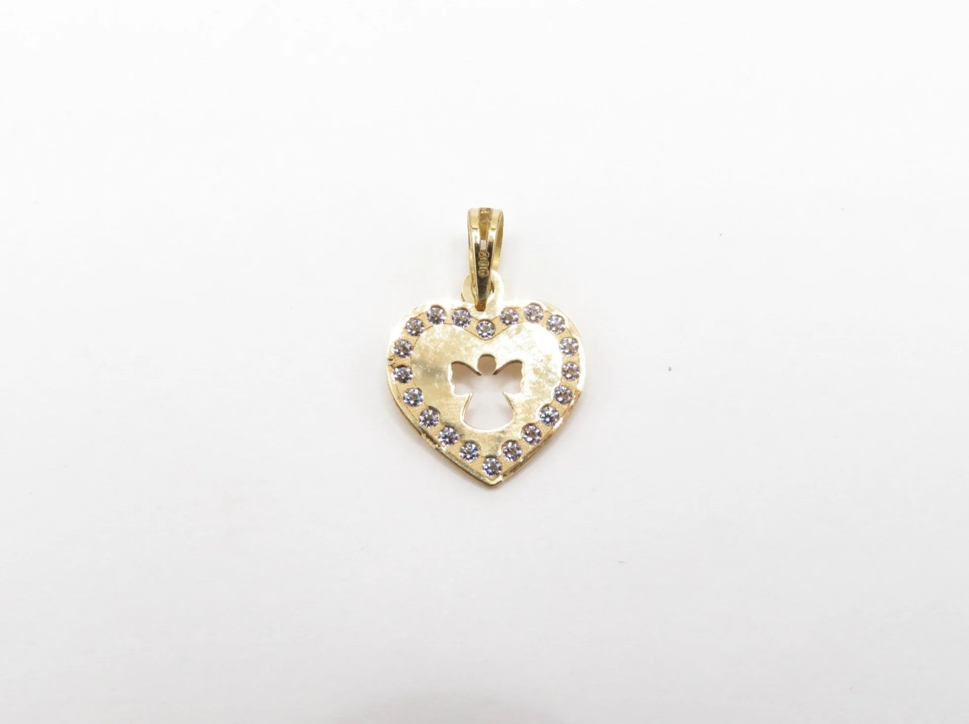19.25k Yellow Gold Guardian Angel Cutout Charm