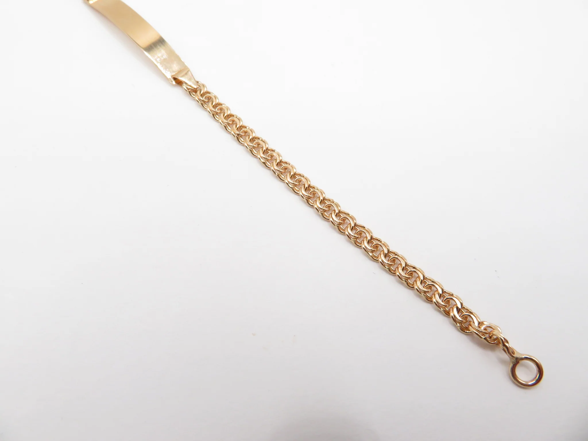 19.25k Yellow Gold Adult Frizo ID Bracelet - Image 5