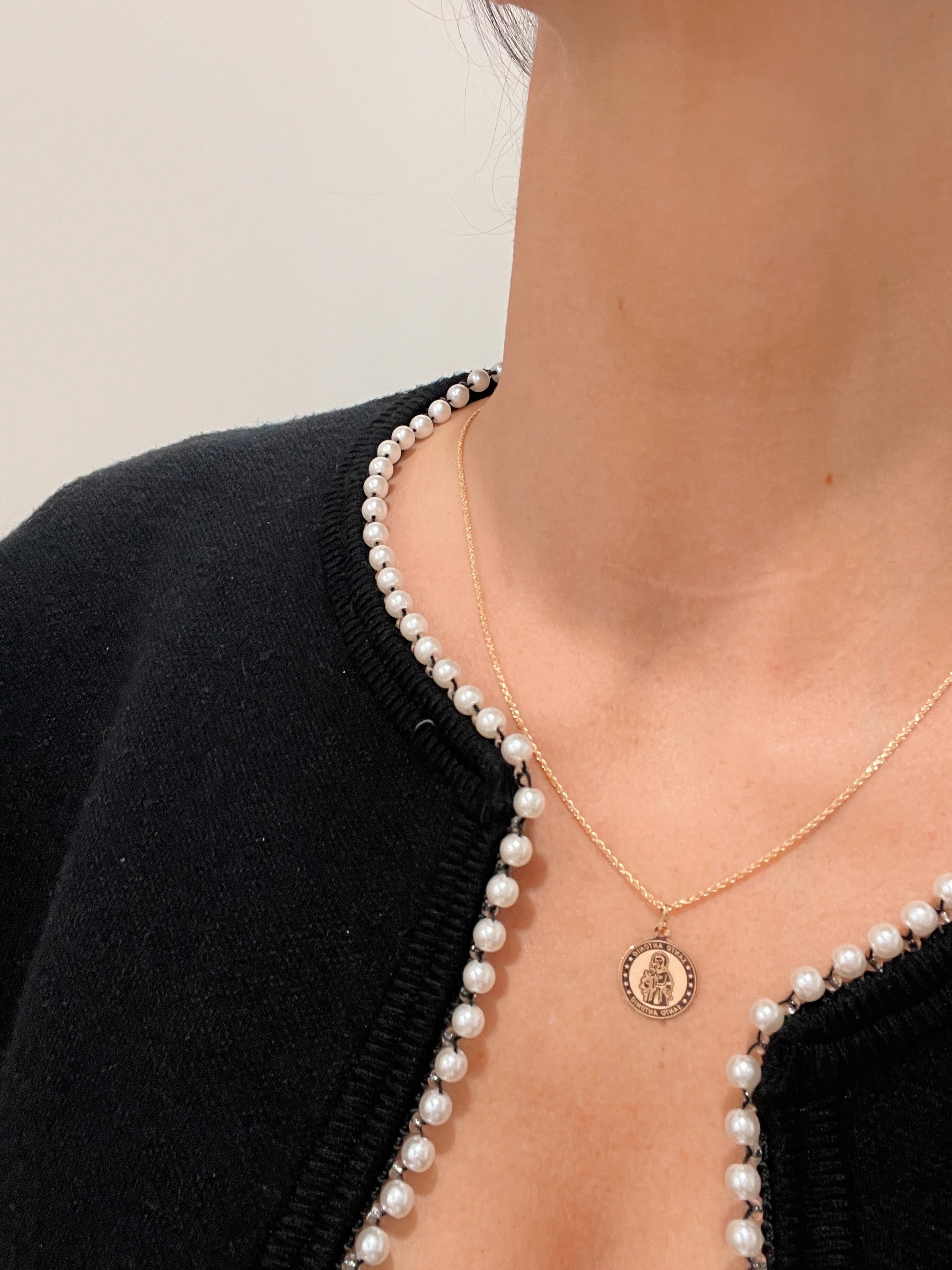 19.25k Yellow Gold Matte Finished Saint Pendant - Image 7