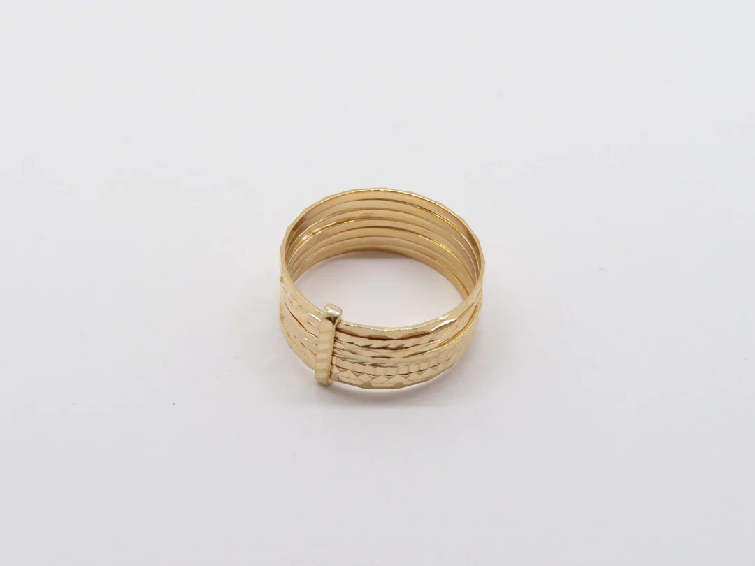 19.25k Yellow Gold Seven Day Ring without Heart - Image 5