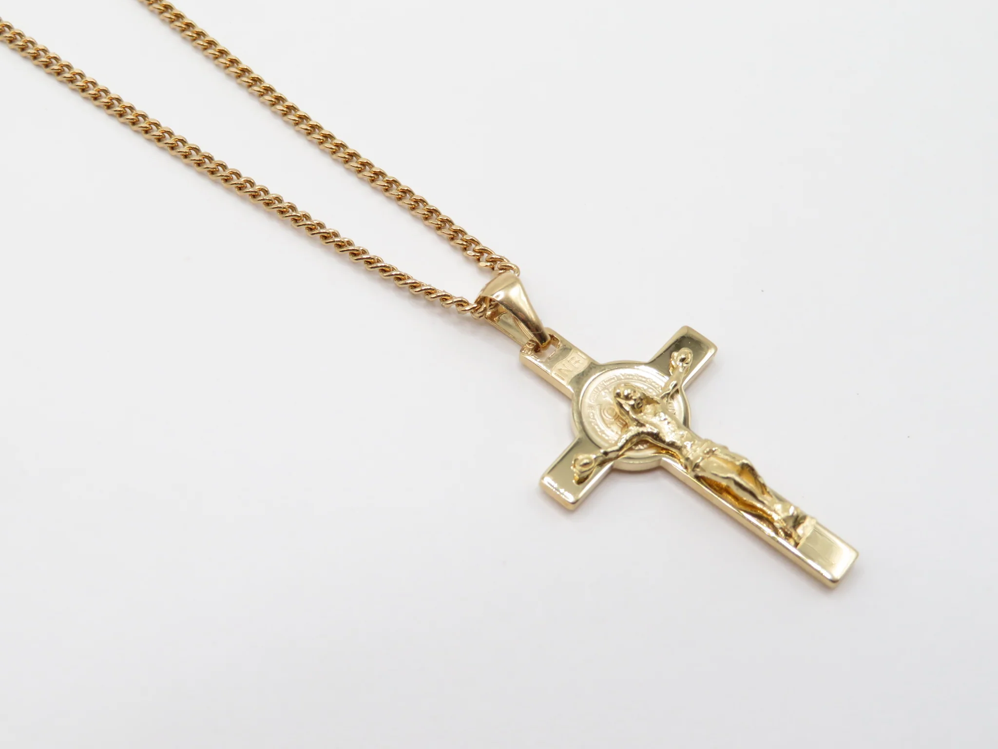 19.25k Yellow Gold St. Benedict Crucifix Pendant - Image 4
