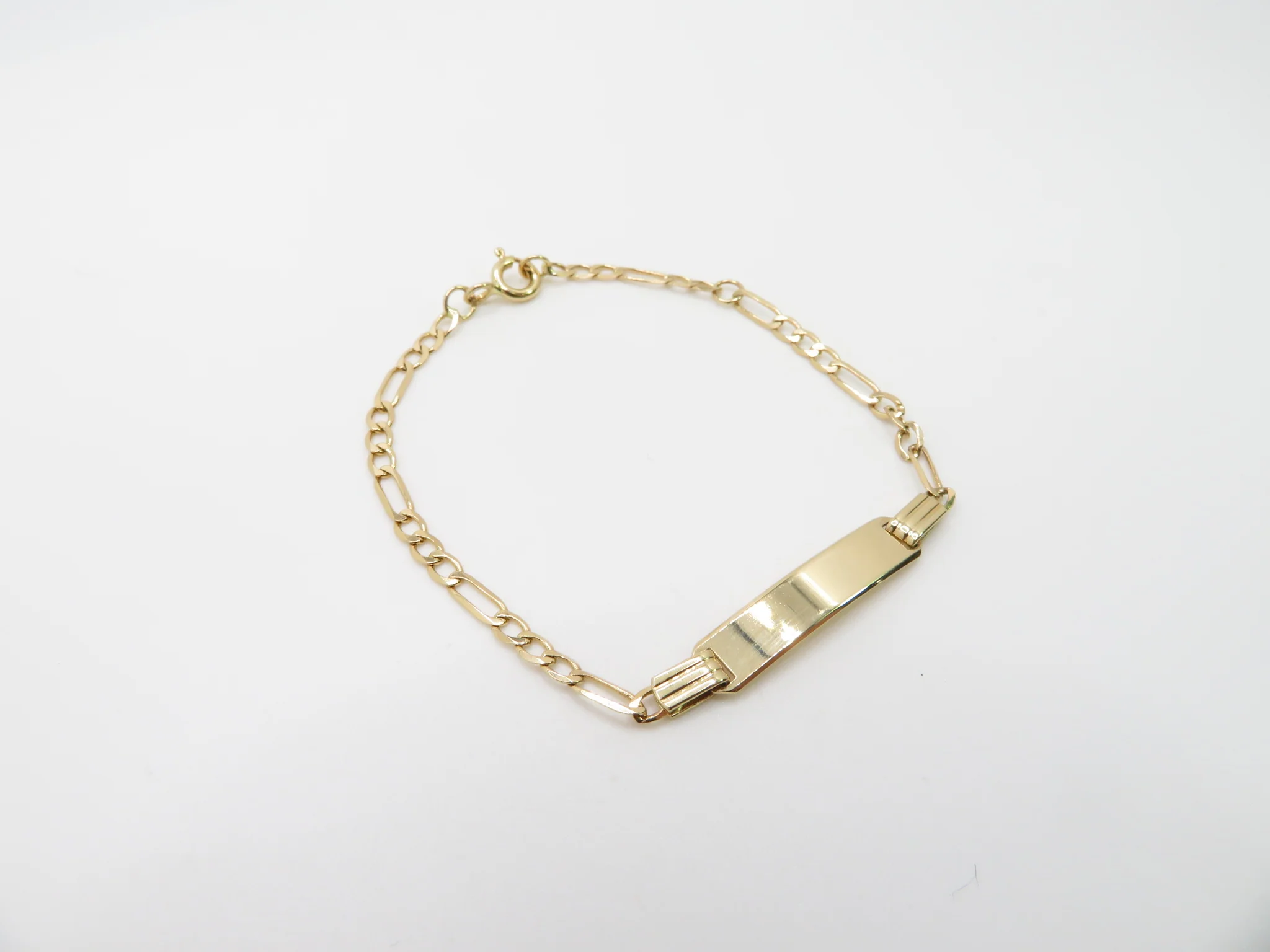 19.5k Yellow Gold Figaro Bracelet - Image 8