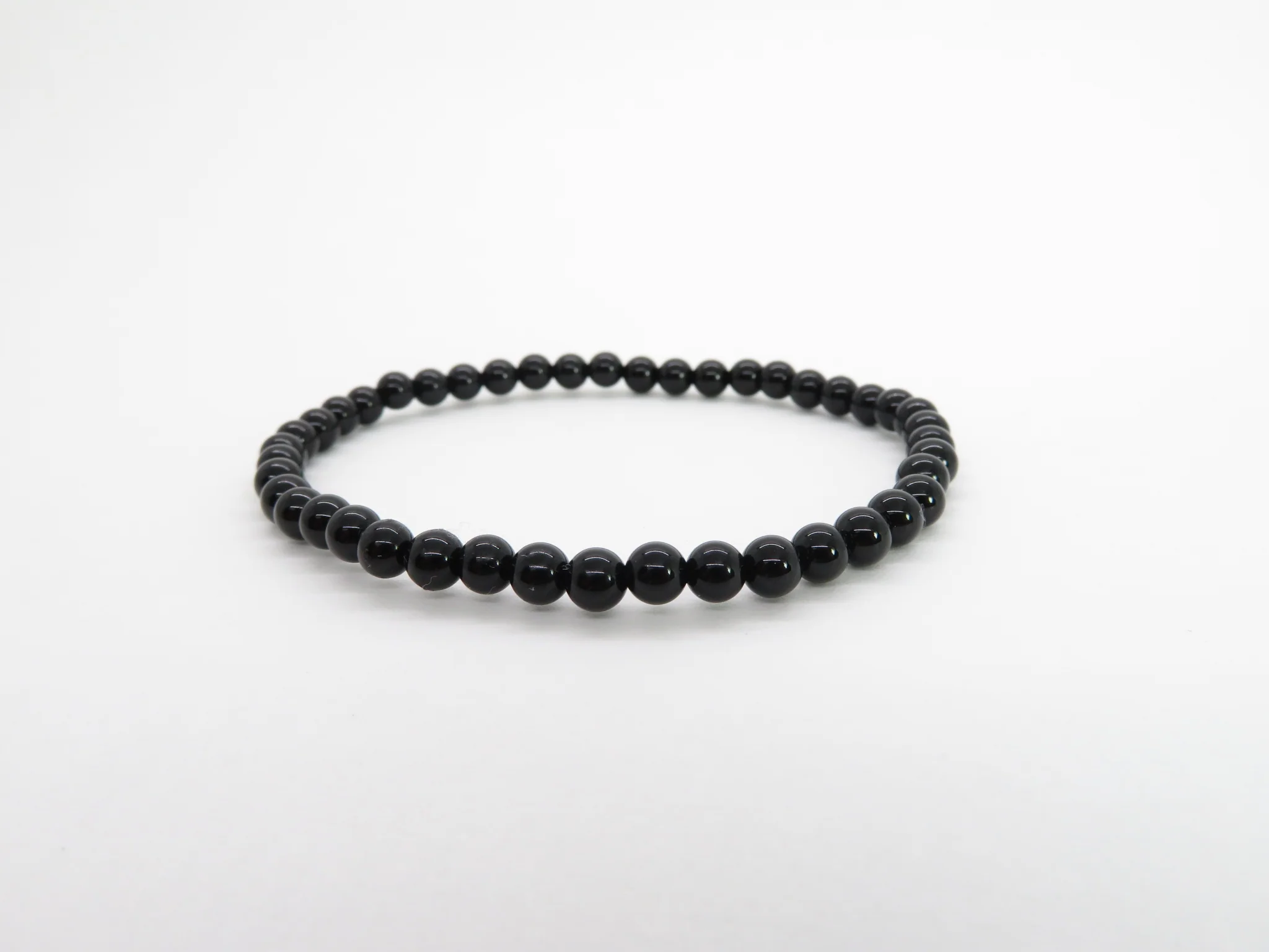 Black Onyx Stretch Bead Bracelet - Image 8