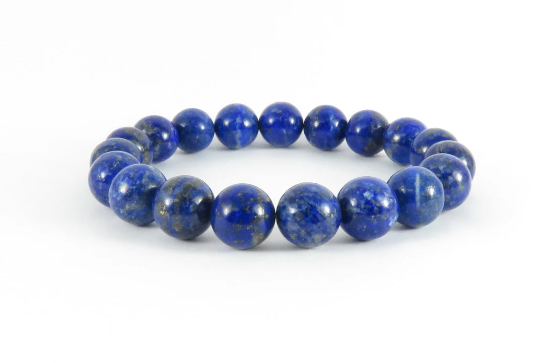Lapis Lazuli Stretch Bead Bracelet - Image 4