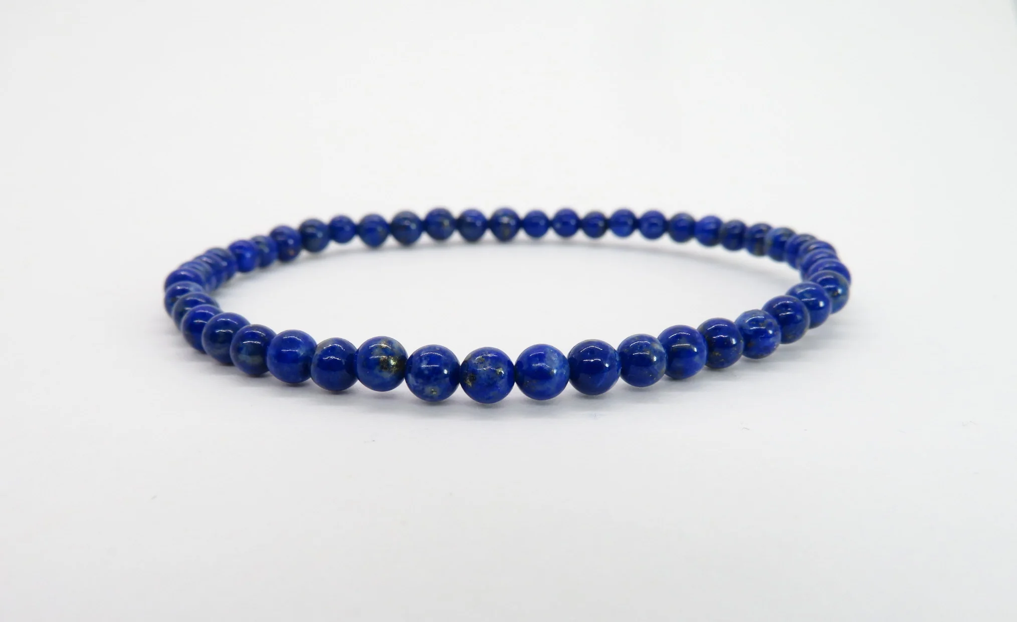 Lapis Lazuli Stretch Bead Bracelet - Image 5