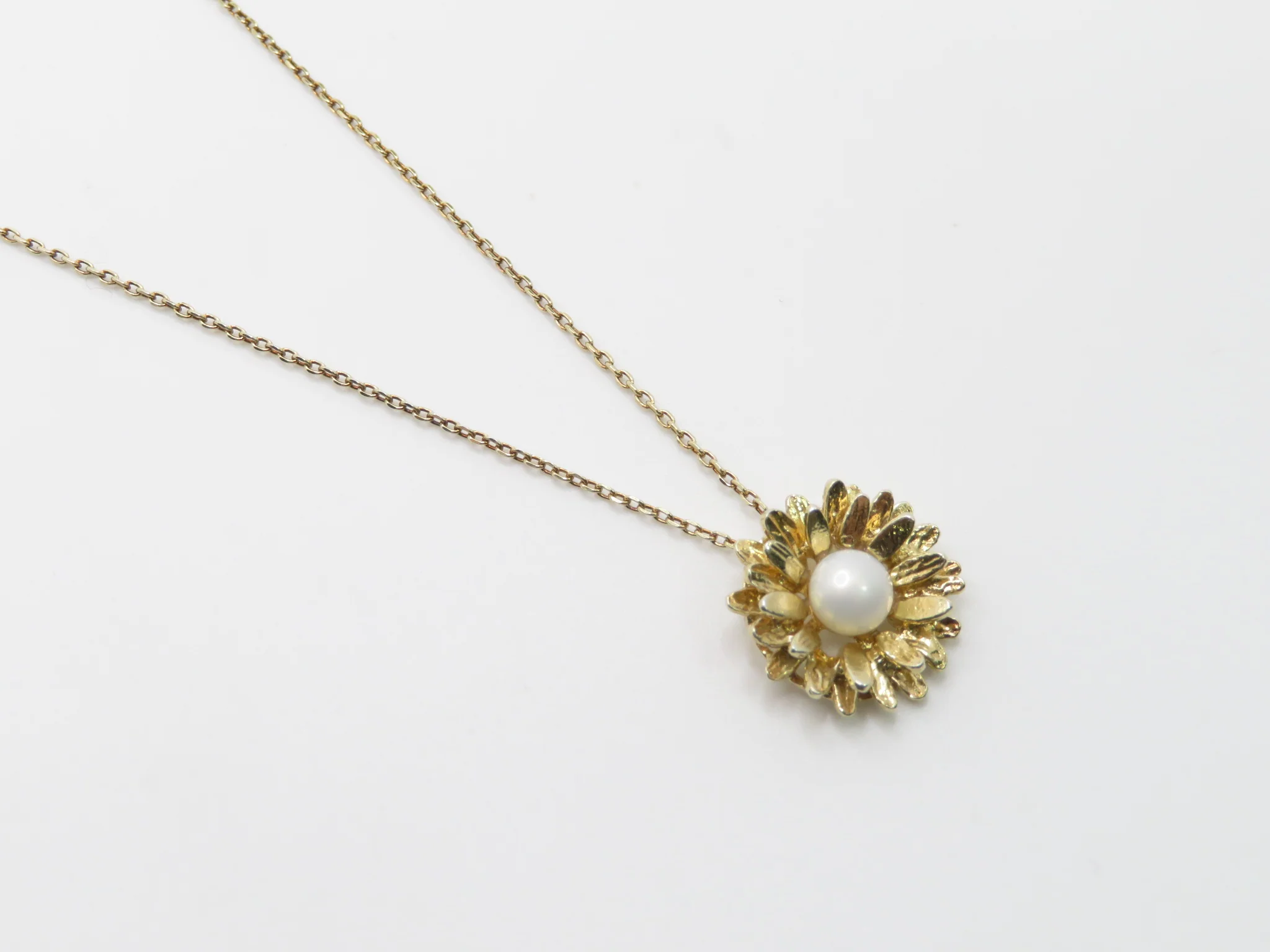 Sterling Silver Gold Plated Sunflower Necklace