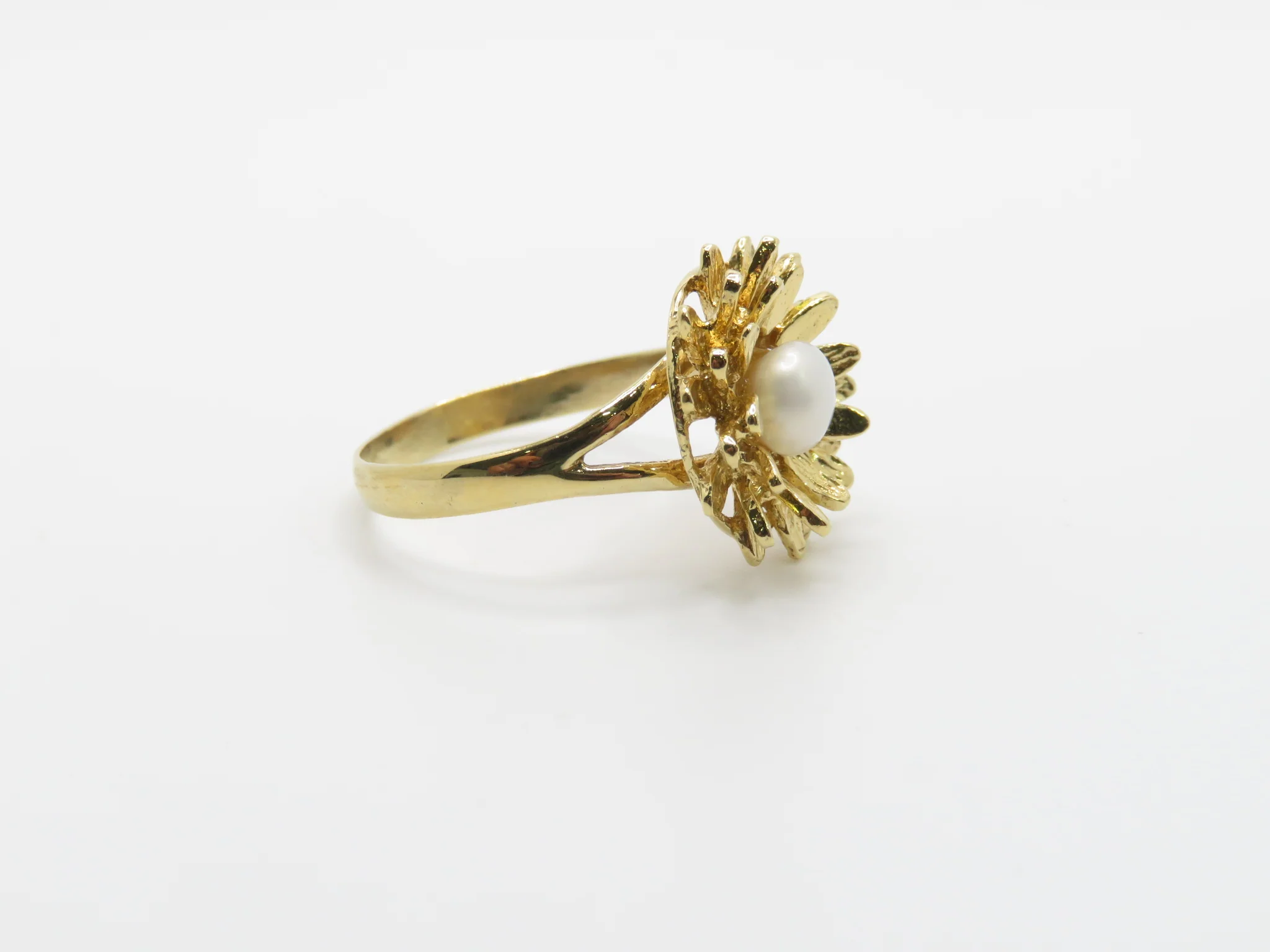 Sterling Silver Gold Plated Sunflower Ring - Image 2
