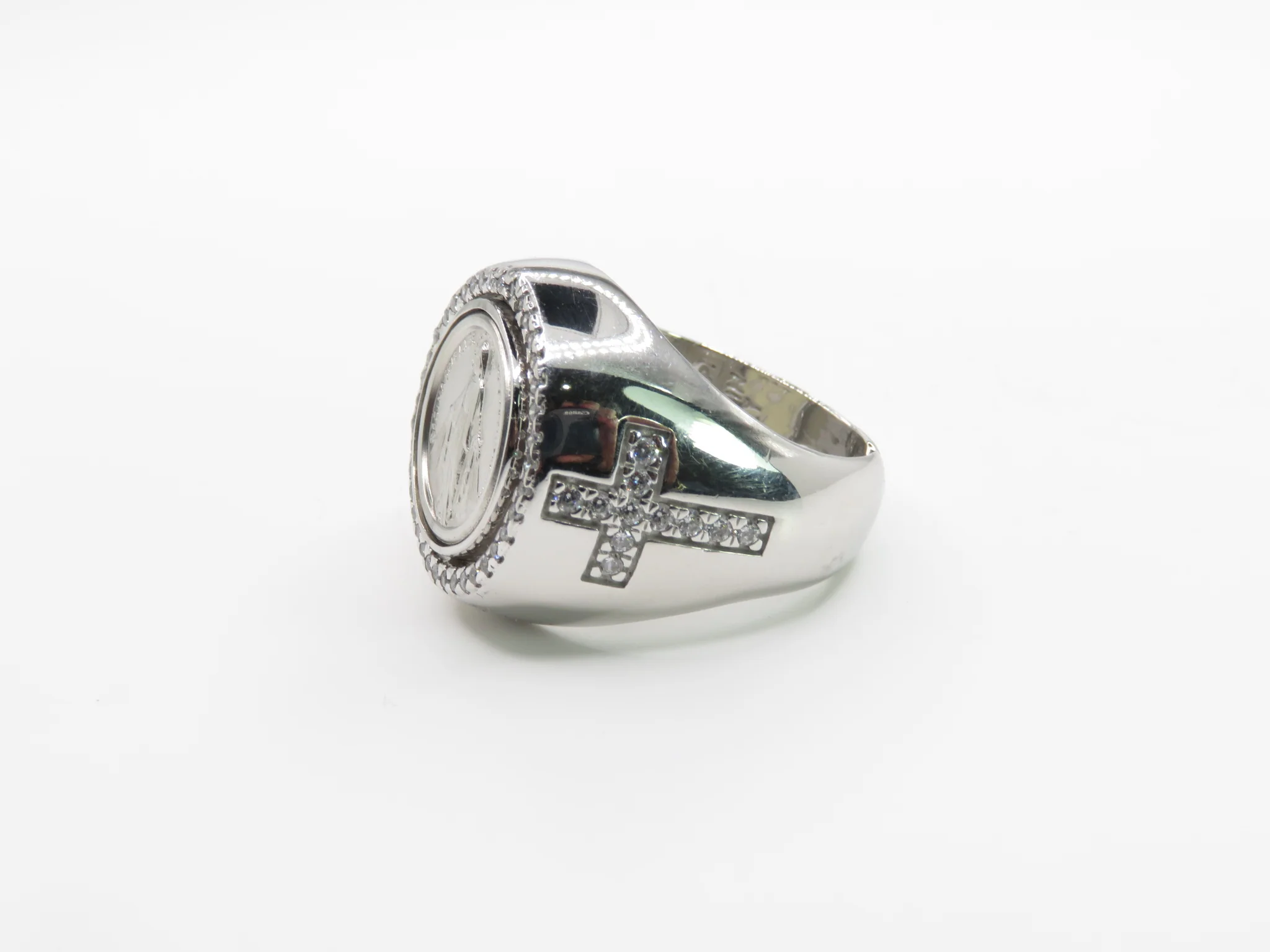 Sterling Silver Our Lady of Grace Ring - Image 2
