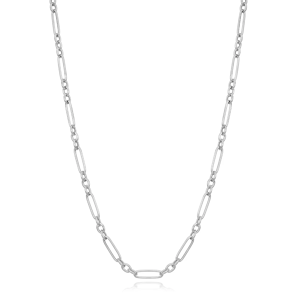 Sterling Silver Round Tube Paperclip Chain