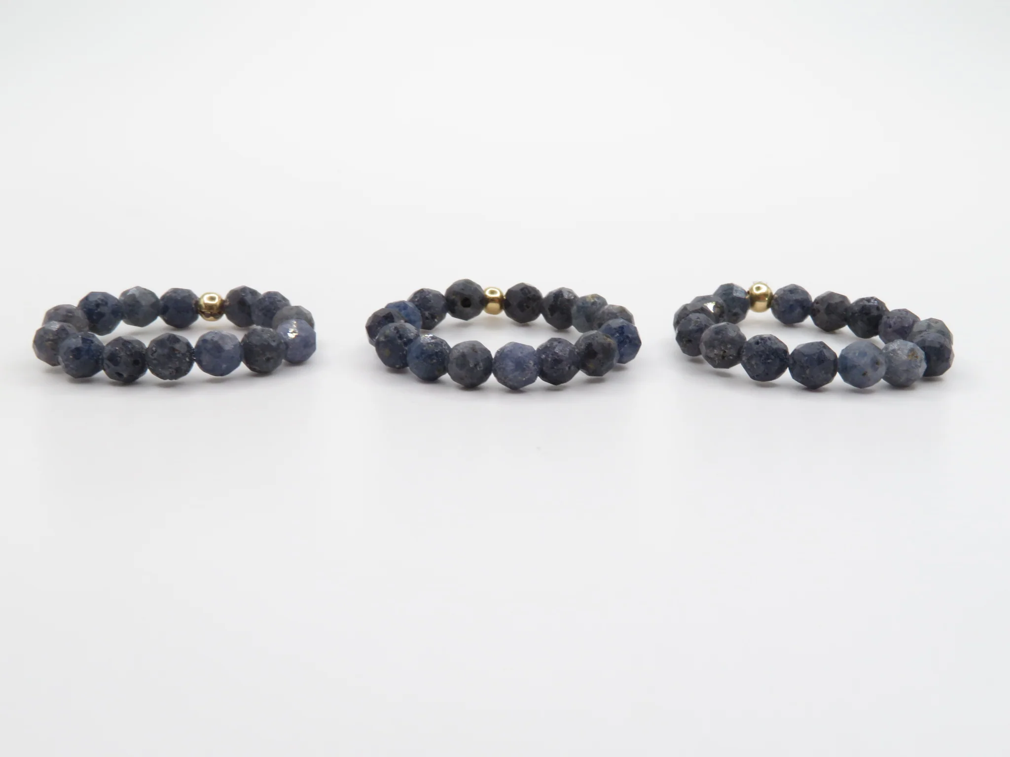 Stretch Beaded Gemstone Ring - Image 7