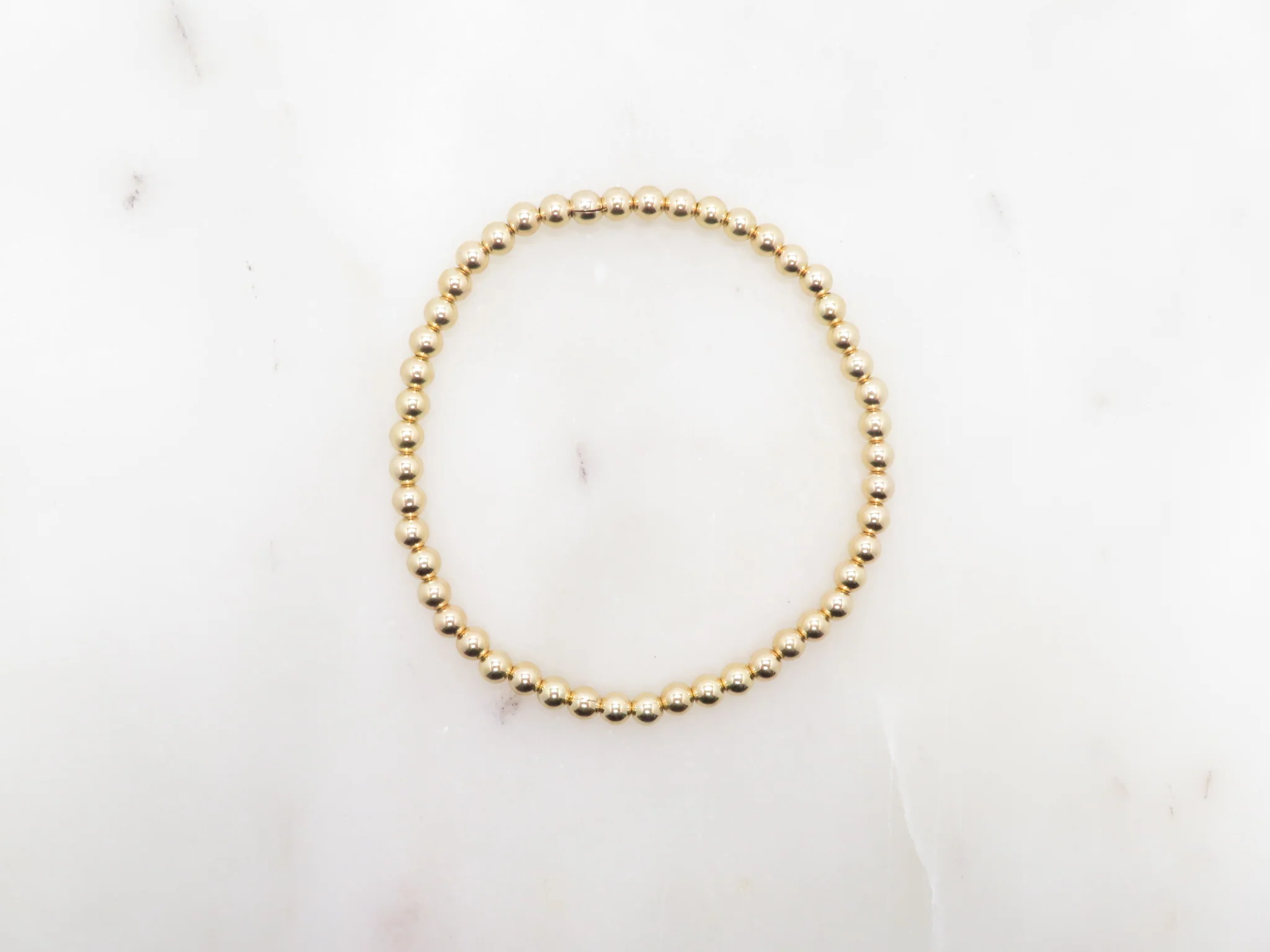 Gold Filled Stretch Bead Bracelet - Image 5