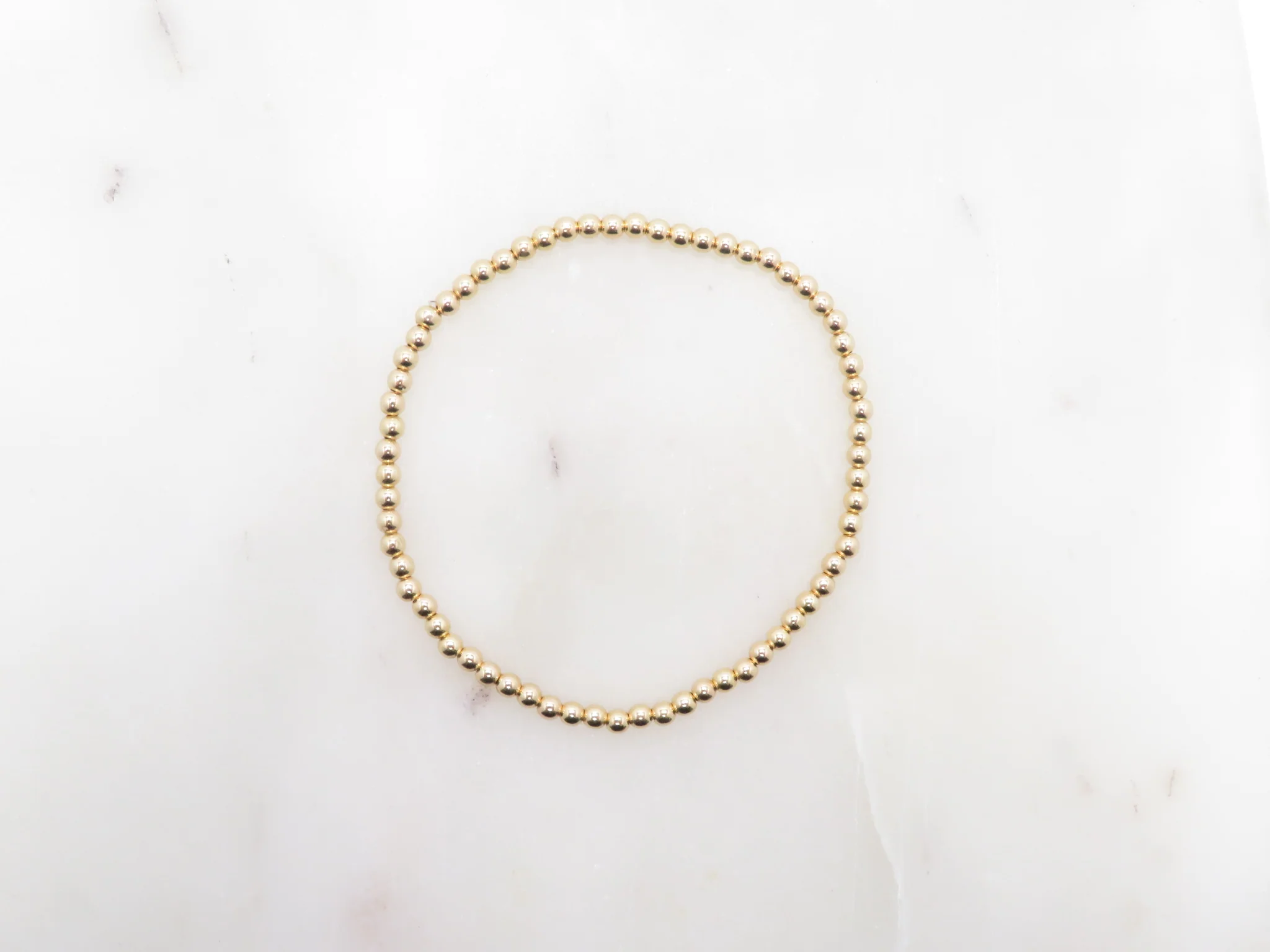 Gold Filled Stretch Bead Bracelet - Image 6